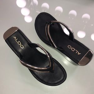 ALDO BLACK HEELED SANDAL